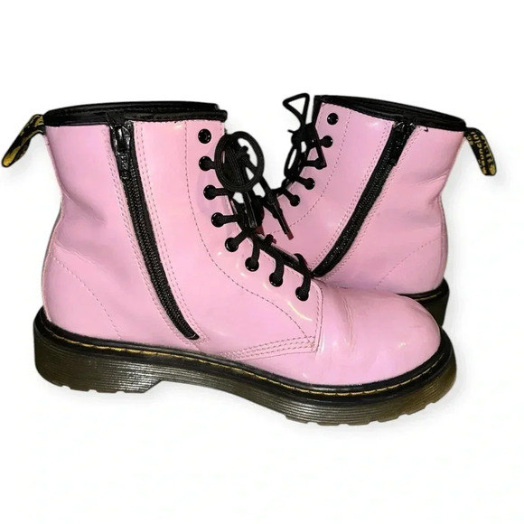 Dr. Martens gir’s 1460 pink ankle patent leather Boot Size 4M - Picture 9 of 11